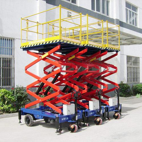 半自動高空作業平臺